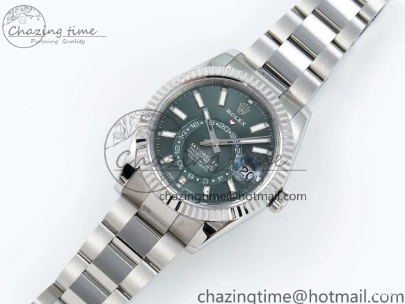 Sky-Dweller SS Green ZF 1:1 Bracelet A2824 326934 Best 904L SS on Edition Dial 0512